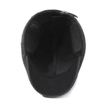 Мужская флисовая теплая беретная шапка для отдыха на природе в британском стиле в стиле ретро простая мужская кепка Adjustable серый