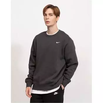 Мужская флисовая толстовка Nike Club Crew Brushed SweatShirt Ni Mt3 Charcoal NIMT3 charcoal S