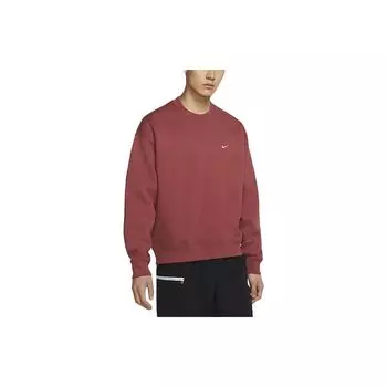 Мужская флисовая толстовка Nike Lab Fleece Crew, красная DA0318-661 XL