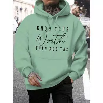 Мужская флисовая толстовка с капюшоном Manfinity Dauomo с буквенным принтом S