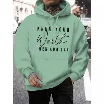 Мужская флисовая толстовка с капюшоном Manfinity Dauomo с буквенным принтом S