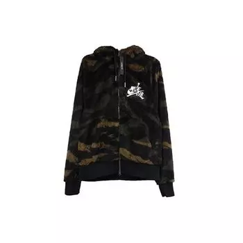 Мужская флисовая толстовка с капюшоном на молнии Jordan Wings, черная CD4830-237 XL