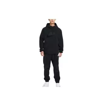 Мужская флисовая толстовка с капюшоном Nike Swoosh Logo, черная DQ4893-010 M