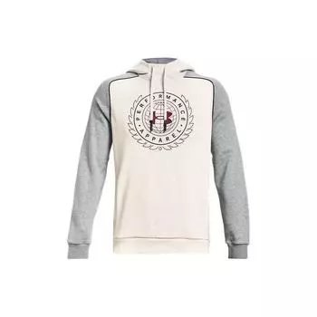 Мужская флисовая толстовка с принтом логотипа Under Armour Rival, белая 1373831-112 XXL