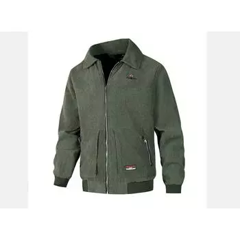 Мужская флисовая утолщенная свободная куртка с хлопковой подкладкой на осень и зиму, куртка-бомбер, теплая бейсбольная майка M серый