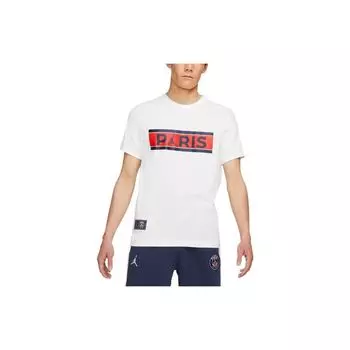 Мужская футбольная футболка с принтом Air Jordan Wordmark Paris Saint-Germain, белая DB6511-100 XXXL