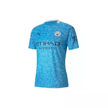 Мужская футбольная рубашка с коротким рукавом Puma Manchester City Fan Edition небесно-голубая 757058-01 XS