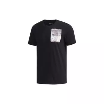 Мужская футболка Adidas Neo с круглым вырезом, черная EJ7081 M