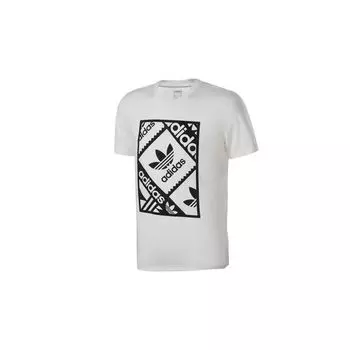 Мужская футболка Adidas Originals Trifoil Stamp с квадратным логотипом и обычными плечами, белая CW2360 M