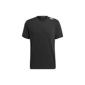 Мужская футболка Adidas Sports Fitness с круглым вырезом и коротким рукавом, черные HB9204 S
