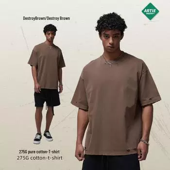 Мужская футболка ARTIE 2024 Retro Distressed Wash | Новые весенние и летние поступления XL