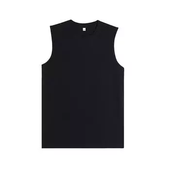 Мужская футболка без рукавов, летняя модная однотонная футболка без рукавов с круглым вырезом, мужские хлопковые повседневные свободные уличные футболки M темно-серого