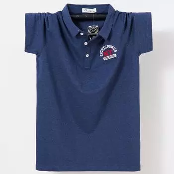 Мужская футболка больших размеров с лацканами и коротким рукавом, рубашка-поло большого размера, тонкая хлопковая деловая повседневная футболка с половиной рукава M белый