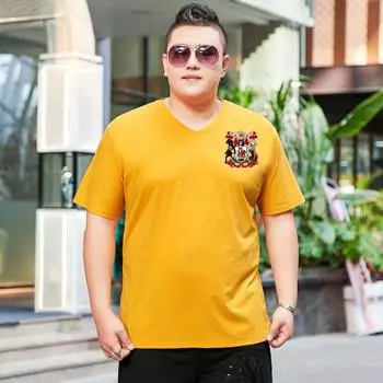 Мужская футболка большого размера с короткими рукавами Fat Man, свободный популярный топ Fat Man, рубашка-боди, нижняя рубашка 2XL красный