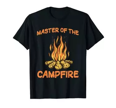 Мужская футболка Campfire Master of the Campfire Funny Camper Camp чёрный