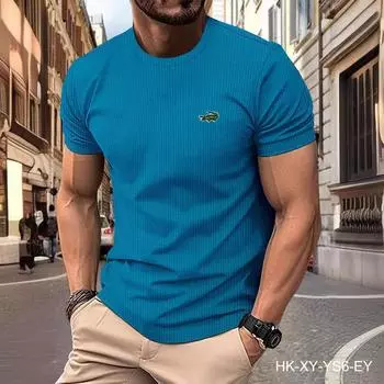 Мужская футболка CARTELO из высококачественной сетки из ледяного шелка с короткими рукавами и круглым вырезом, летняя однотонная футболка из новой нейлоновой ткани S белый