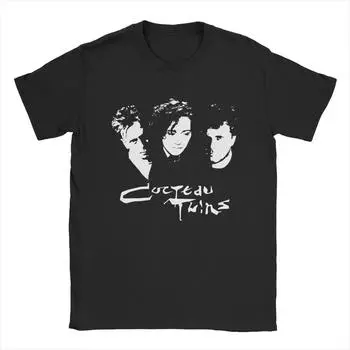 Мужская футболка Cocteau Twins Funny 100% Cotton Tee Shirt Short Sleeve T Shirt Crewneck Clothing Gift Idea S чёрный
