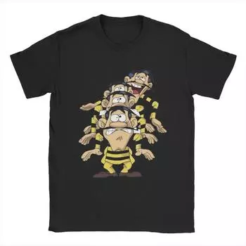 Мужская футболка Daltons Lucky Luke, футболка для отдыха, футболки с коротким рукавом и круглым вырезом, идея для подарка из чистого хлопка, топы S чёрный