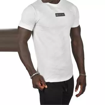 Мужская футболка DeepSEA Lucky из лайкры с жаккардовой тканью узкого кроя 2403196