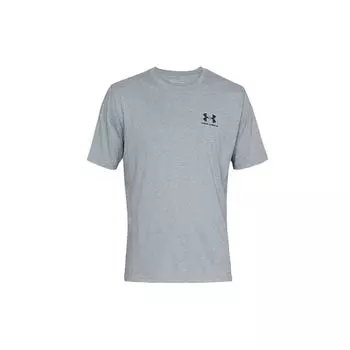 Мужская футболка для бега для занятий спортом и фитнесом с логотипом Under Armour, серая 1326799-036 S