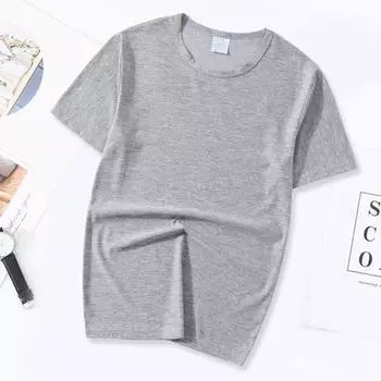 Мужская футболка для фитнеса, однотонная, бесшовная, с круглым вырезом, с короткими рукавами, свободная, тонкая, эластичная, мягкая L чёрный