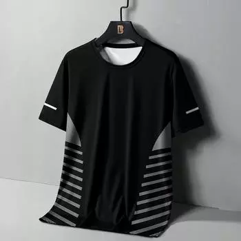 Мужская футболка для фитнеса, повседневные футболки с короткими рукавами, спортивная футболка для мужчин, быстросохнущая одежда, футболка большого размера, уличная одежда S