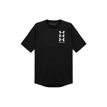 Мужская футболка для фитнеса с круглым вырезом и логотипом Under Armour, черные 1361504-001 M