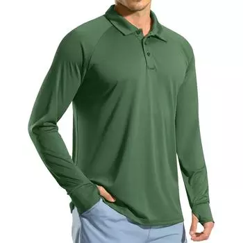 Мужская футболка для гольфа с длинным рукавом реглан, UPF 50+, легкая футболка M