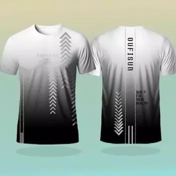 Мужская футболка для спорта на открытом воздухе, бега, модного тренда, топа, градиентного рисунка, 3D-принтованная футболка, летняя, быстросохнущая, с короткими рукавами, мужская свободная футболка M