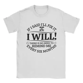 Мужская футболка «Если я сказал, что исправлю это, я исправлю это», «Папа-сантехник, механик, электрик», хлопковая одежда, потрясающие футболки, летние футболки S чёрный