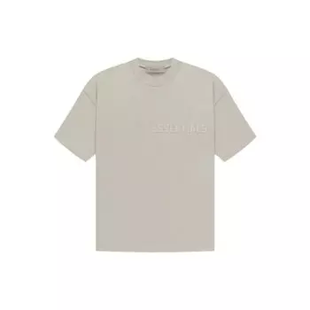 Мужская футболка Fear of God Essentials Essentials с короткими рукавами и силиконовым логотипом, серый, FOG-SS23-059 L