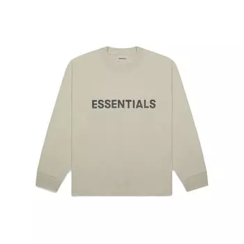 Мужская футболка Fear of God Essentials FW20 с длинным рукавом и надписью спереди, топы Moss FOG-FW20-293 M