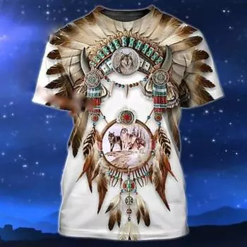 Мужская футболка Футболка с рисунком волка Круглый вырез Одежда Одежда 3D-принт Повседневная Повседневная Спортивная Выходная Короткий рукав 3D-принт S