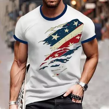 Мужская футболка Футболки с графическим текстом Pool3D печать Уличная повседневная одежда с короткими рукавами и принтом Базовая одежда L