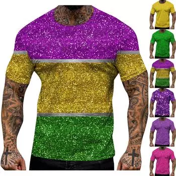 Мужская футболка Футболки с графическим текстом Pool3D печать Уличная повседневная одежда с короткими рукавами и принтом Базовая одежда L