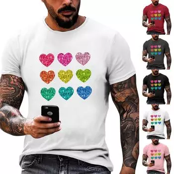 Мужская футболка Футболки с графическим текстом Pool3D печать Уличная повседневная одежда с короткими рукавами и принтом Базовая одежда L чёрный