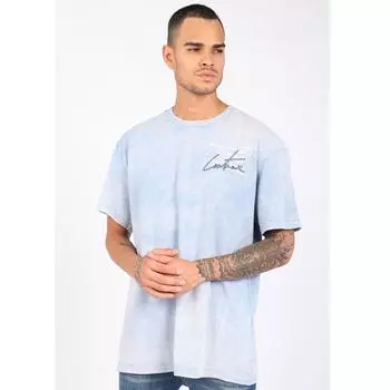 Мужская футболка Ice Blue с круглым вырезом с принтом тай-дай