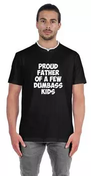 Мужская футболка Inkmeso из джерси с графическим изображением Футболка Гордый отец нескольких тупиц для гордых 3XL темно-синий