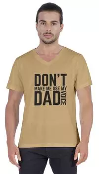 Мужская футболка Inkmeso с надписью Don t Make Me Use My Dad Voice для папиного джерси 3XL бежевый