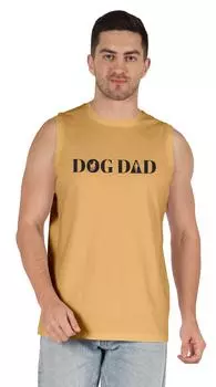 Мужская футболка Inkmeso с рисунком Dog Dad для отца-собаки Футболка для любителей собак 3X-Large бежевый