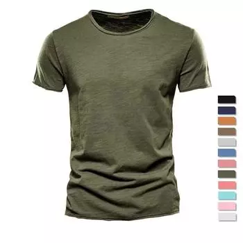 Мужская футболка из 100% хлопка, повседневная мягкая летняя тонкая футболка для фитнеса, мужская домашняя одежда, однотонная футболка с круглым вырезом и коротким рукавом для мужчин XS джинсовый синий