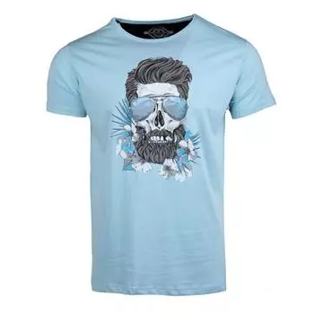 Мужская футболка из 100% миланского хлопка с принтом BLAGGIO S бледно-синий