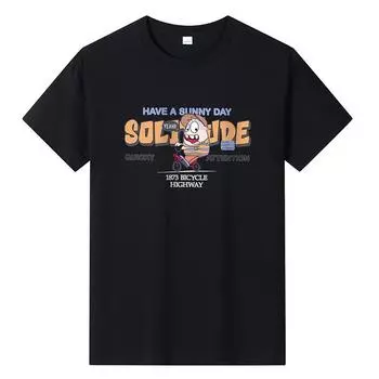 Мужская футболка из чистого хлопка большого размера с короткими рукавами и мультяшной футболкой для мальчиков M