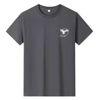 Мужская футболка из чистого хлопка большого размера, футболка для мальчиков с короткими рукавами M абрикосовый