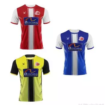 Мужская футболка из джерси Таиланда, футбольный клуб AFC, полиэстер с принтом, короткий рукав, круглый вырез, быстросохнущая FBT Chanthaburi FC