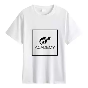 Мужская футболка из хлопка плотностью 220 г с цветным принтом и свободным кроем для повседневной летней одежды M