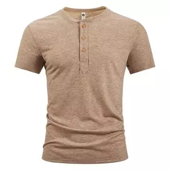 Мужская футболка из хлопка высокого качества, облегающая однотонная летняя футболка с коротким рукавом, мужские топы, футболки, пляжная футболка EU S чёрный