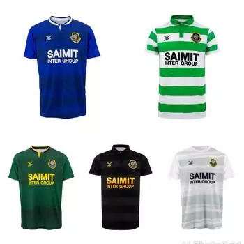 Мужская футболка из Таиланда, футбольный клуб AFC, трикотажная рубашка из полиэстера с принтом, коротким рукавом, круглым вырезом, быстросохнущая FBT Saimit Kabin United FC S
