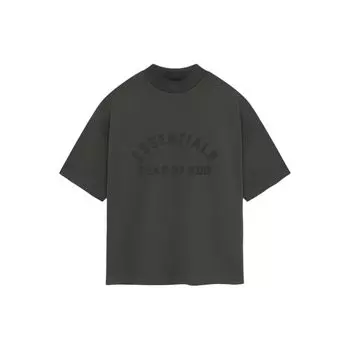 Мужская футболка из тяжелого джерси Fear of God Essentials с короткими рукавами, черные черные 125SP242000F
