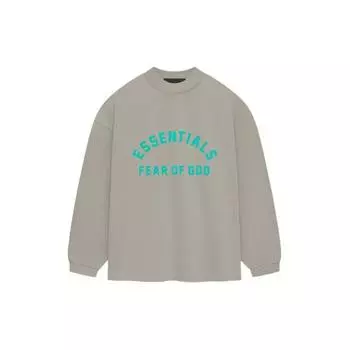 Мужская футболка из тяжелого джерси с длинными рукавами Fear of God Essentials, мужские топы, серая 125SP242015F L